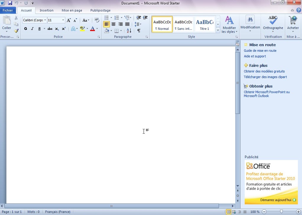 Getting started with Office Starter